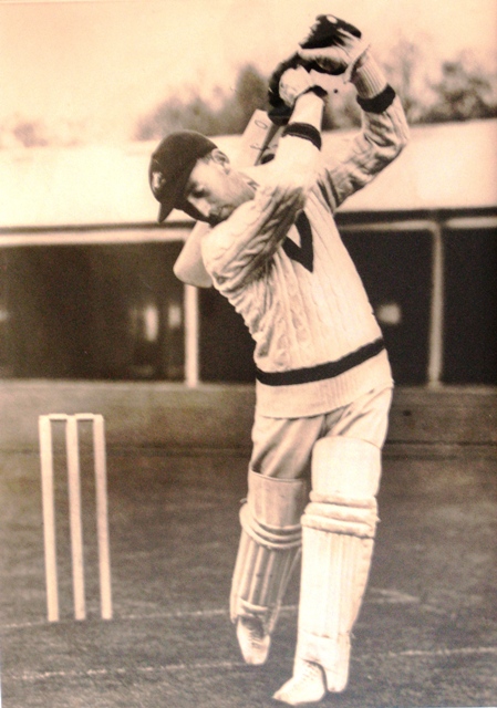 Lindsay Hassett practising at Lord's, England.